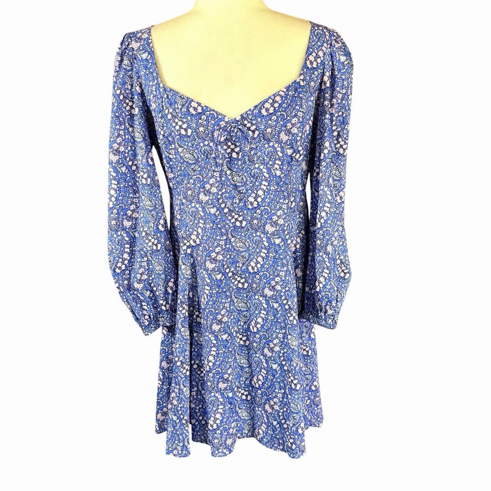 J.Crew Sweetheart Mini Dress in Liberty Bourton Bloom 10 Blue Cottagecore Hippy